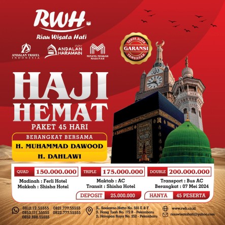 HAJI HEMAT PAKET 45 HARI (QUAD)