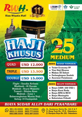 HAJI KHUSUS MEDIUM 25 HARI - DOUBLE 