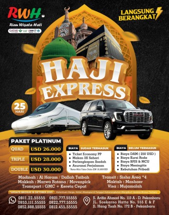 HAJI EXPRESS PAKET PLATINUM 25 HARI DOUBLE (UPD. 18 OKT 25)